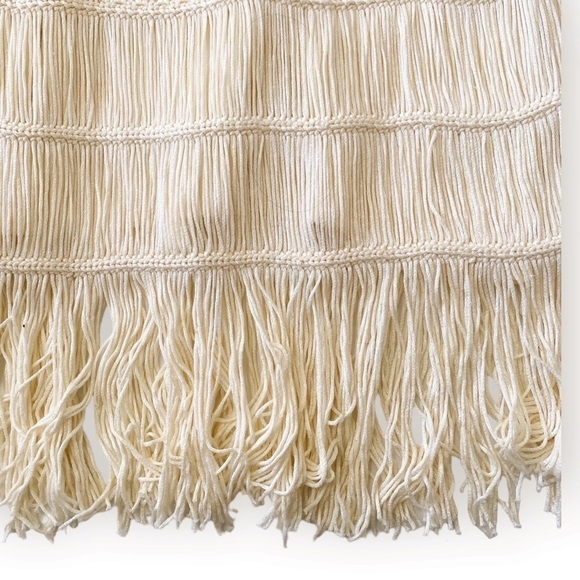 NWT Jonathan Simkhai  Delphine Macrame Knit Sweater, Ivory, Size S - Picture 11 of 16